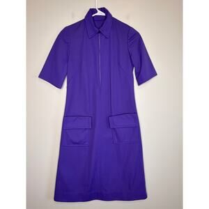 1960s Purple Daphne Blake Scooby Doo Disco Dagger Mod GoGo Pockets Mini Dress S